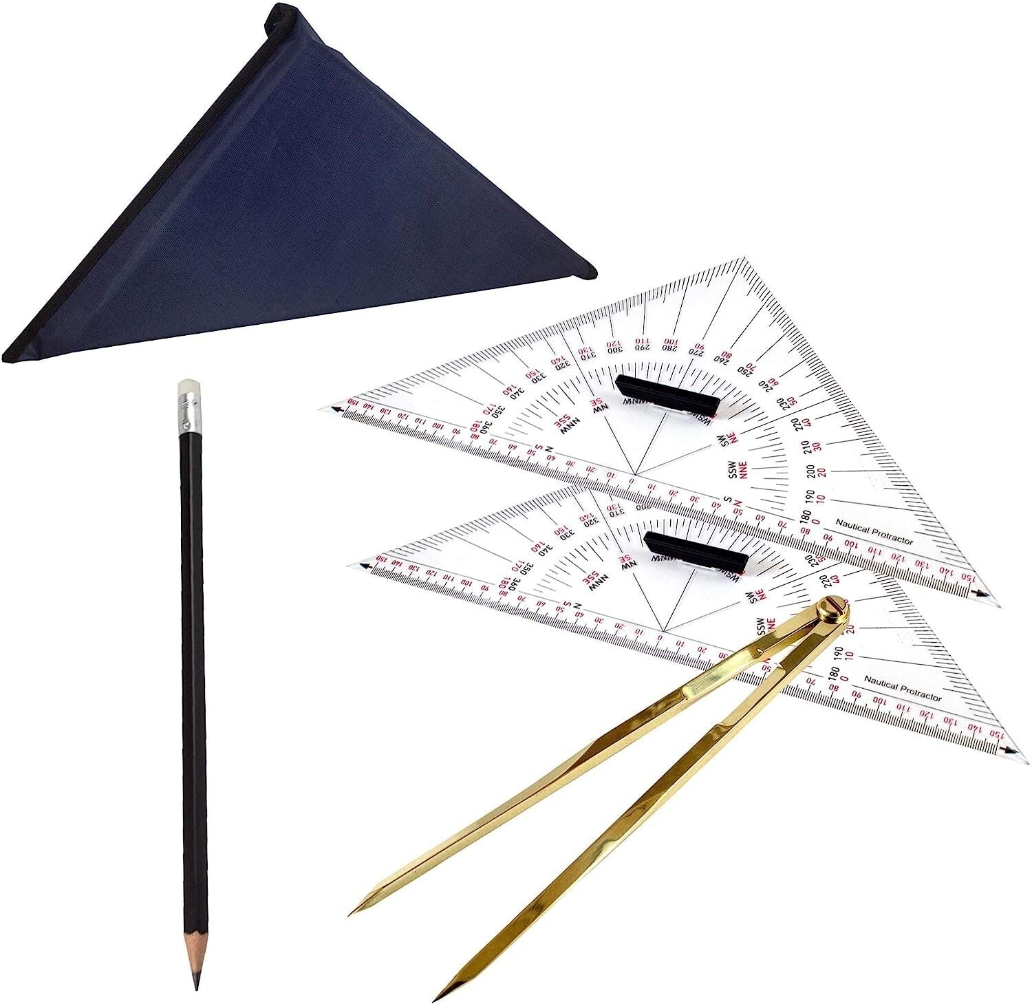 Set Architect Architectural Stationery Navigation Compass Course Triangle &