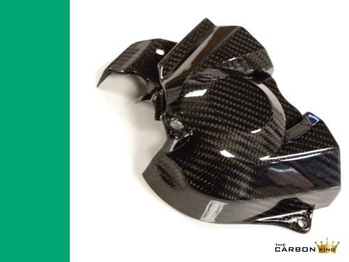 KAWASAKI H2/H2R CARBON FIBRE SPROCKET COVER IN TWILL GLOSS WEAVE FIBER - Picture 1 of 5