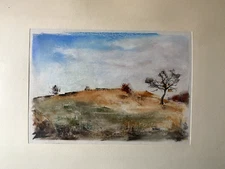 Franz Ehmke 1928-2018 GDR Painter °Berlin° Schildower Berg Pastel Signed Were