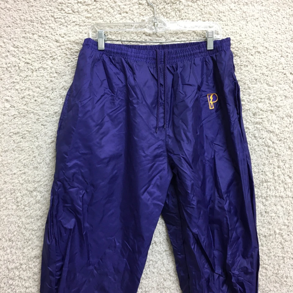 Pantalones de Jugador Profesional DE COLECCIÓN Extra Grandes Adultos Púrpura Jogger Tobillo Cremallera Forrados Hombres Años 90 Foto 2 de 4