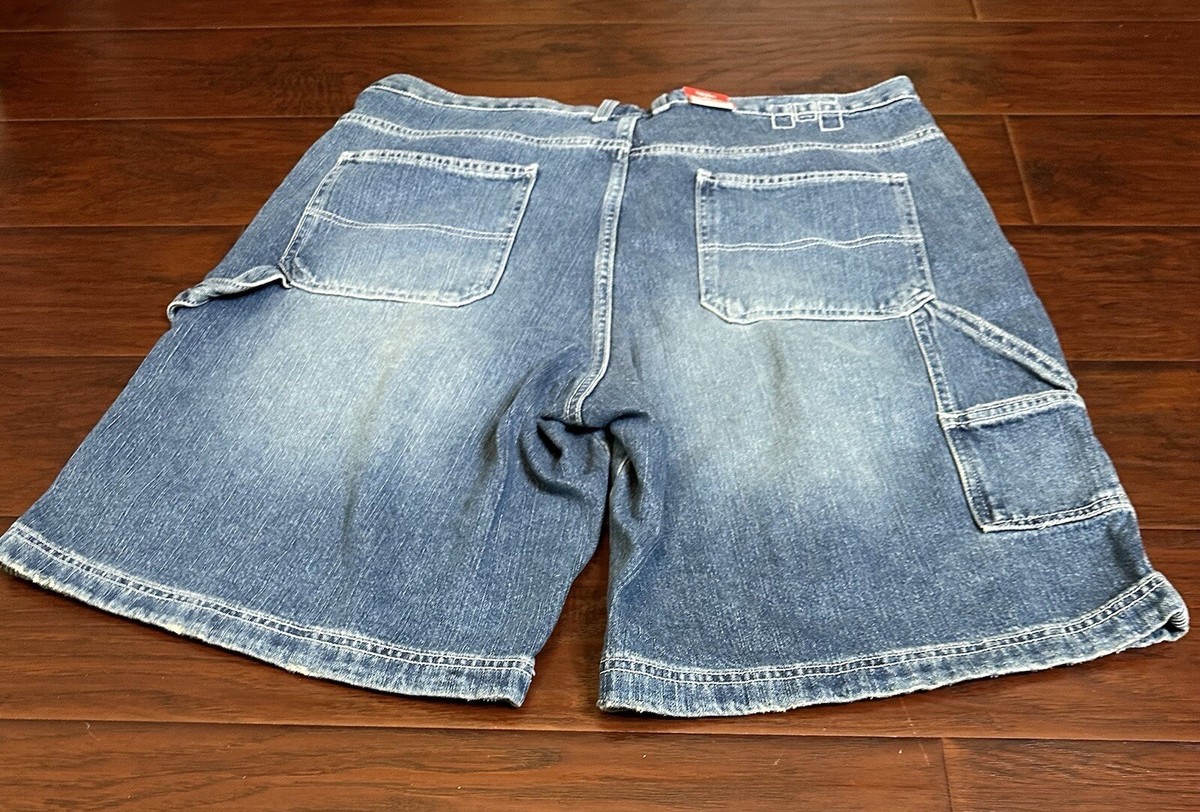 【THE MOZZ】Moss Denim Bizo Shorts EV” Rhinestone Embellished Loose Fit Denim Shorts – EVISU