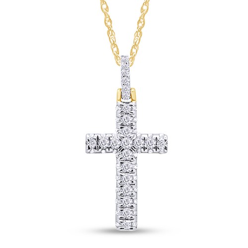 1 Ct Natural Diamond Mens Cross Religious Pendant In 14k Solid Gold W/Chain 18" - Picture 11 of 12