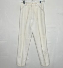 Vtg 1960  s A Person Woman  s Pants Sm Western Custom Made Beige / Cream Polyester