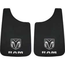2PC RAM White Logo 11X19 Mud Flaps Splash Guard Car pickup Truck suv New