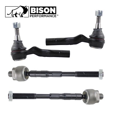 Bison Performance 4pc Inner & Outer Steering Tie Rod End Kit For G35 350Z