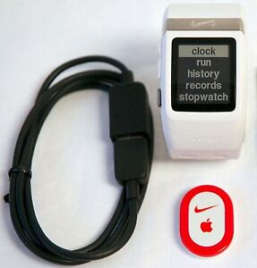 Nike Plus Foot Sensor Pod Gps Sport Watch White Silver Tomtom Fitness Runner C Ebay