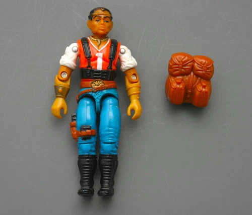 Vintage 1987 Red Dog v1 GI Joe 3.75" Action Figure with Backpack GI Joe