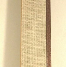 Custom Cut 1-1/4" wide Linen Liner Off White with Brown Lip for Picture Frame