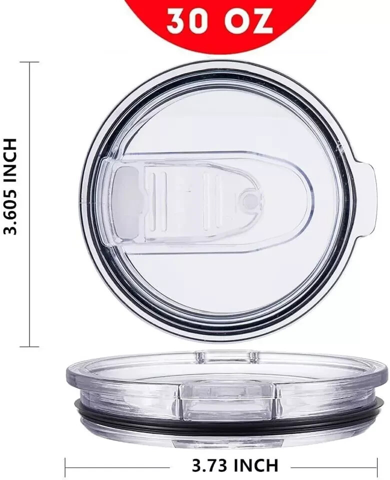 Spillproof 30 Oz Tumbler Lids - 2 Replacement Lids for Stainless Steel Tumblers