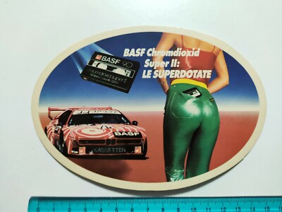 BASF STICKER CHROME DIOXIDE CASSETTE SUPER STICKER VINTAGE 80s ORIGINAL