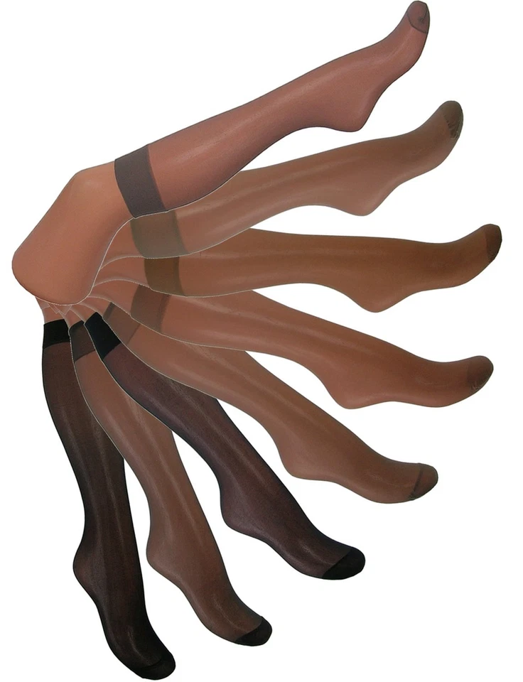 THE TIGHT SHOP 15 Denier Pop Socks / Knee Highs 10 Pairs (choice of colours)