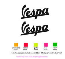 ADESIVO STICKERS AUTO MOTO CASCO MOTO CLUB MOTOCLUB VESPA  colore neon a scelta