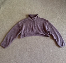 Skims Rose Clay Cozy Knit Cropped Pullover, Size 2X/3X NWT