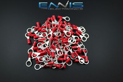 18-22 GAUGE 500 PK VINYL RING 5/16 TERMINAL CONNECTOR CRIMP ELECTRICAL AWG CAR