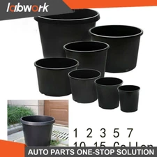 Labwork Heavy Duty 1/2/3/5/7/10/15 Gallon Plastic Nursery Pots Plant Flower Pots