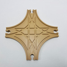 4 Way intersection for wooden train track compatible with Thomas, Brio, etc READ