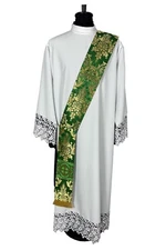 Green Deacon Stole - quality brocade