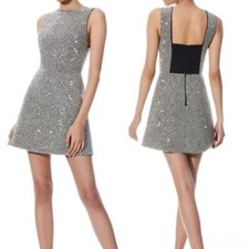 Alice + Olivia crystal embellished mini gown dress