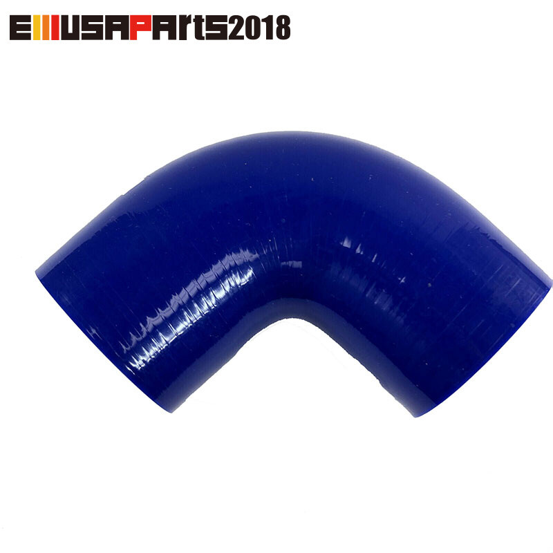 2.5-Inch 90-Degree Blue Turbo Intake Intercooler Silicone Hose Coupler 1PC