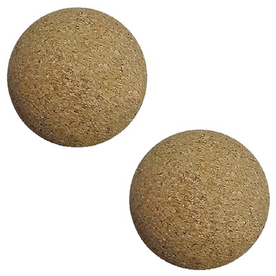 2 Cork Foosballs Natural-Wood Colored Table Soccer Foos Balls