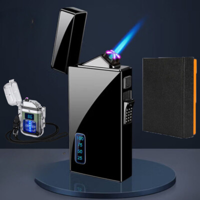 Elektro Lichtbogen Dual Arc Sturm Feuerzeug USB Aufladbar Plasma Lighter Gift