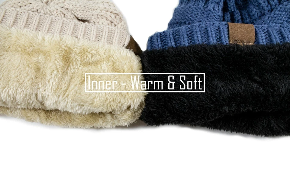 Para mujeres Hombres Tejido Slouchy Suelto Gorro Gran Tamaño Invierno Sombrero Esquí Polar Gorra holgada Foto 2 de 3