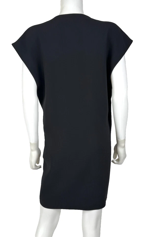 Barbara Bui Nuevo 4 US 38 IT S Negro Blanco Envolvente Mini Vestido Cuero Cinturón Pasarela Foto 2 de 4