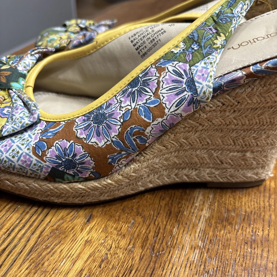 Alpargatas boho Xhilaration para mujer tacones de cuña talla 10 lazo grueso Foto 4 de 4