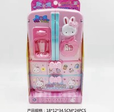 Mini Frigorifero Giocattolo Rosa con Coniglio | Cucina Bimba Torte e Accessori