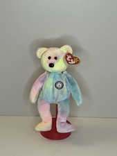 1999 B.b Birthday Bear Rainbow B-day Ty Beanie Baby Retired MWMT 10th Gen