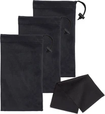 Premium Quality Microfiber Sunglasses Pouch with Spring Fastener