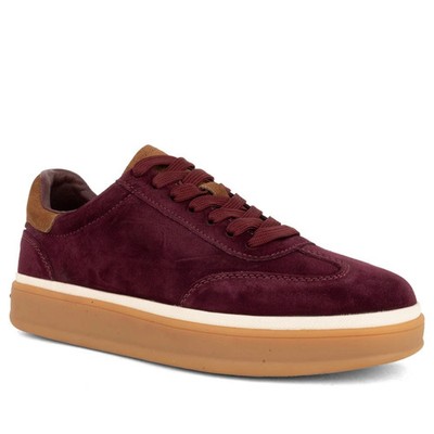 Linda Baumann Damen Rote Leder Sneaker Freizeit LDB6044-252022-MCBRD