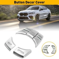 Car Chrome Multi iDrive Media Button Decor Trim Cover For 1 BMW 3 4 5 6 X5 X6 EV