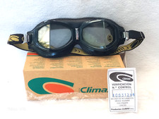 Produktbild - Climax 520 Motorradbrille made in Spain Sicherheitsglas Leder Edelstahl OVP.