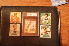 5 diff.1950 Bowman Football incl.3 Cleveland Browns, incl Lou Groza EX Condition