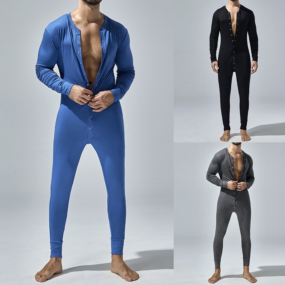 Causal Style Herren Overall Schlafanzug perfekt für Freizeitaktivitäten