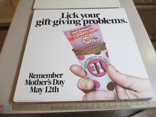 Baskin Robbins ice cream 1985 GIFT CERTIFICATE Mother's Day store sign 1