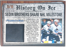 2018-19 President's Choice History on Ice Henrik Sedin 5/5 Vancouver Canucks