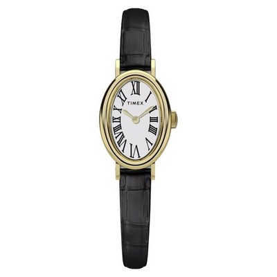 Timex TW2W78300 Cavatina mit schwarzem Lederarmband (19 mm)   Damenuhr  19 mm  G