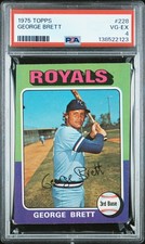 1975 TOPPS #228 GEORGE BRETT ROOKIE RC PSA 4