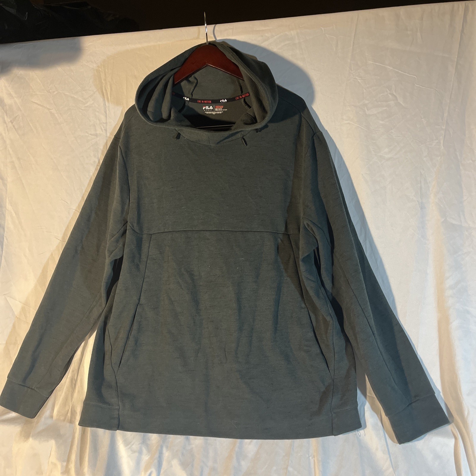 Felpa con cappuccio pullover uomo Fila Live In Motion verde taglia XXL