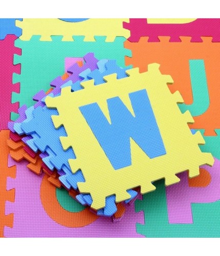 TAPPETO PUZZLE PER BAMBINI SET 36 PEZZI GIOCO TAPPETINO LETTERE ALFABETO GOMMA - Foto 4 di 4