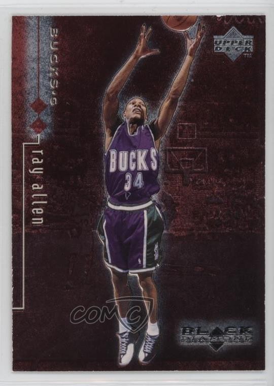 1998-99 Upper Deck Black Diamond Double Diamond 2235/3000 Ray Allen #52 HOF v9t