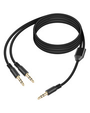 3FT 3.5Mm Audio Splitter 1 Male to 2 Male Cable, 1/8 Aux Y Splitter
