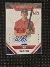 Panini 2020 Stars & Stripes Ryan Clifford 16U-RC Rookie Auto #/199 Baseball Card