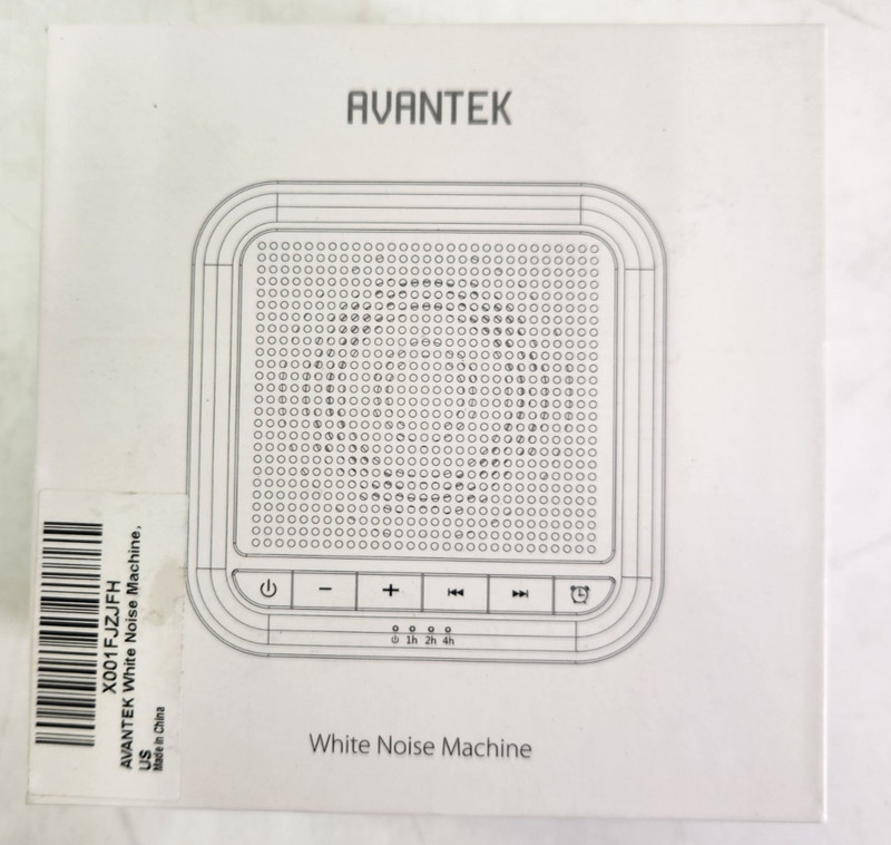 Sealed Avantek WN-2B Sleep White Noise Machine White 20 sounds - (F) #25X
