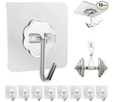 Adhesive Wall Hooks for Hanging Heavy Duty 50 lbsLarge Hooks for Walls No Damage