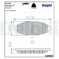 Delphi Bremsbelagsatz, Scheibenbremse LP1390 FüR Chevrolet Daewoo