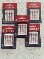 SINGER Ball Point Machine Needles Assorted 90/14 - 70/10 5 Pack Lot of 5 Packs