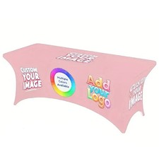 Custom Tablecloth 6ft Personalized Business Tradeshow Birthday Party Wedding